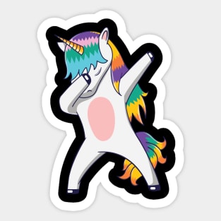 Dabbing Unicorn Sticker